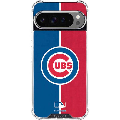MLB Chicago Cubs Split Google Pixel 10 Pro XL Clear Case